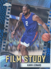KAHWI LEONARD 2024-25 Topps Chrome Film Study Refractor Blue