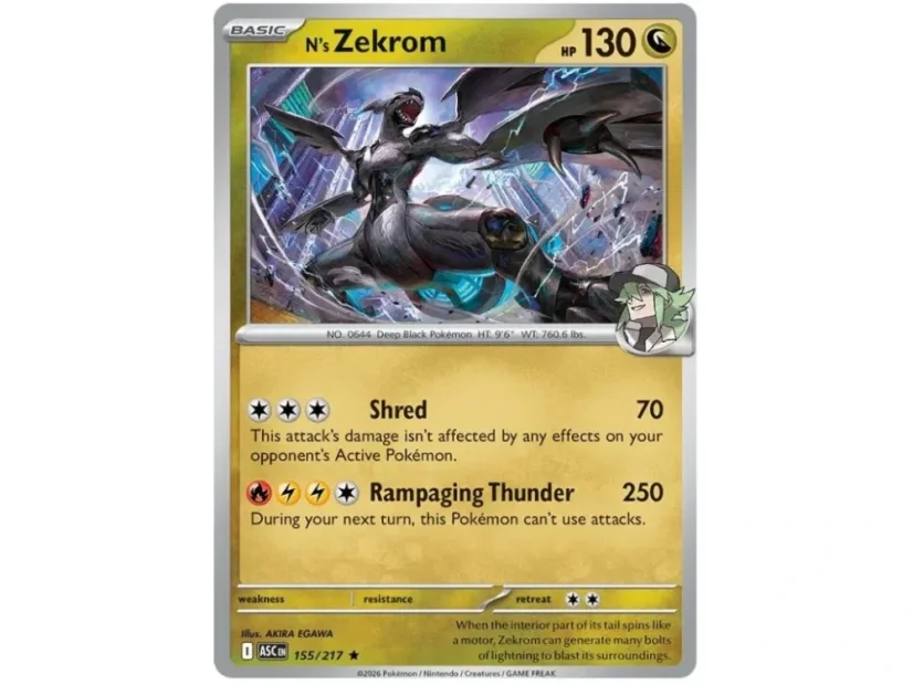 N's Zekrom 155/217 Ascended Heroes