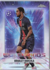 BRADLEY BARCOLA 2024-25 Topps Chrome UEFA Club Competitions WONDERKIDS