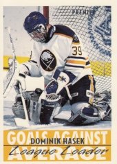 Sběratelská karta DOMINIK HAŠEK Premier 1994-1995 League Leader. Originální produkt Premier
