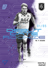 MATEJ RIZNIČ 2024-25 SportZoo Chance Liga Série 2 Debut Date Rookie Amethyst Purpple 46/85
