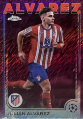 JULIAN ALVAREZ 2024-25 Topps Chrome UEFA Club Competitions Magenta Shimmer