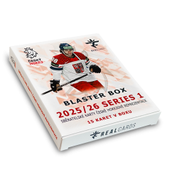 Český hokej 2025/26 Series 1 Blaster Box s kartami české hokejové reprezentace.