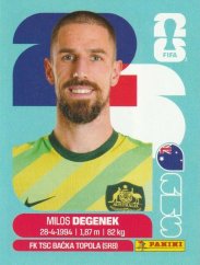 MILOS DEGENEK 2026 Panini FIFA World Cup Stickers
