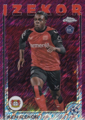 KEN IZEKOR 2024-25 Topps Chrome UEFA Club Competitions Magenta Shimmer
