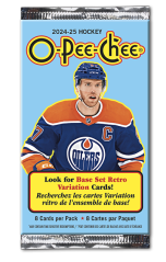 2024-25 Upper Deck O-Pee-Chee Blaster balíček – NHL hokejové karty s retro vzhledem a nováčkovskými inserty