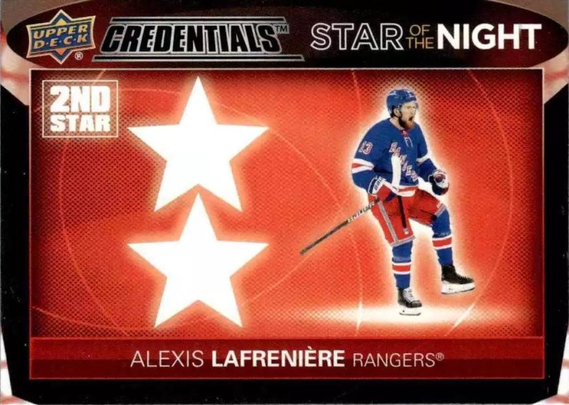 ALEXIS LAFRENIERE 2021-22 Upper Deck Credentials - Star of the Night