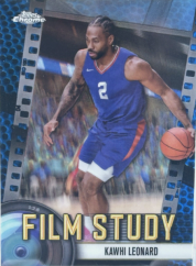 KAHWI LEONARD 2024-25 Topps Chrome Film Study Refractor Blue