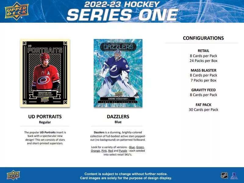2022-23 Upper Deck Series 1 Hockey TIN Box