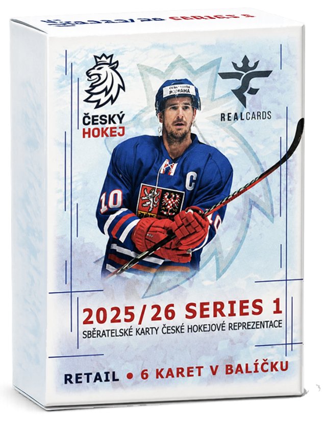 Český hokej 2025/26 Series 1 Retail Pack s 6 sběratelskými hokejovými kartami. Český hokej 2025/26 Series 1 Retail Pack s 6 sběratelskými hokejovými kartami.