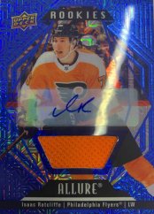 ISAAC RATCLIFFE 22-23 Allure Rookies Blue Line Auto Jersey /75