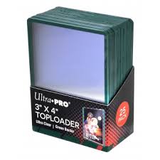 UP Plastový toploader 35pt Green Border