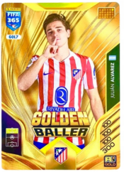 JULIAN ALVAREZ 2026 Adrenalyn XL GOLDEN BALLER