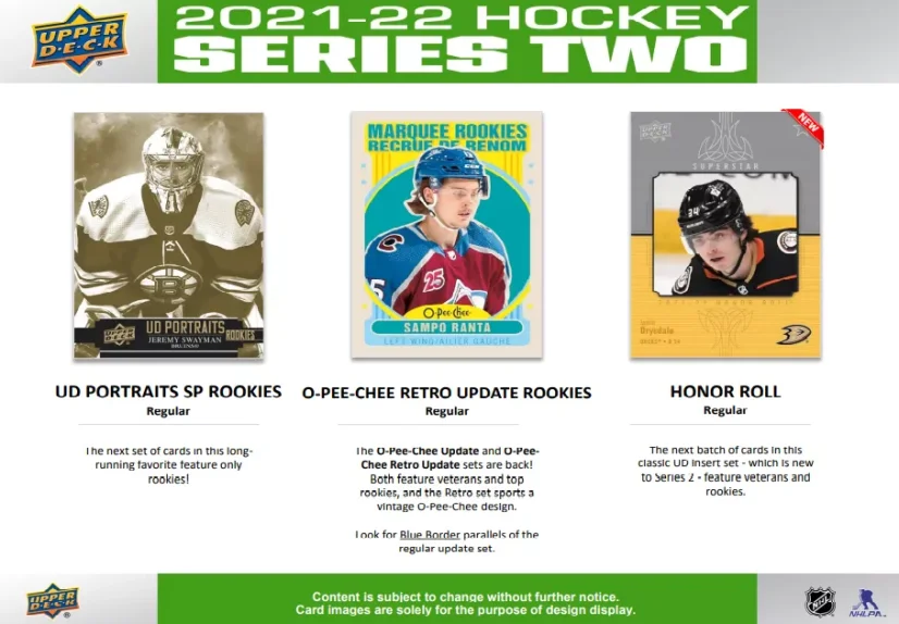 2021-22 Upper Deck Series 2 Hockey Tin Box