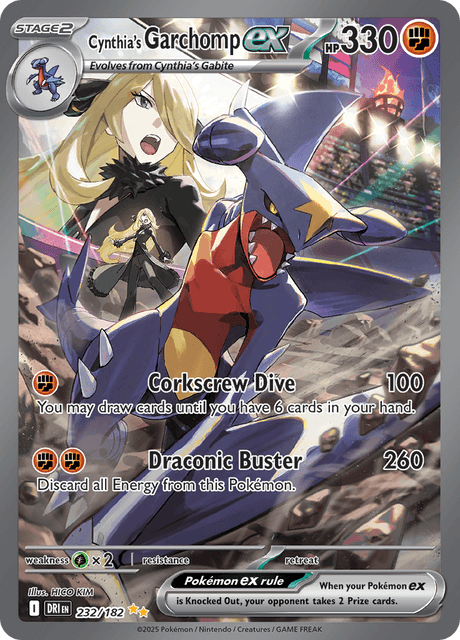 Cynthia's Garchomp ex 232/182 Destined Rivals