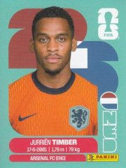 JURRIEN TIMBER 2026 Panini FIFA World Cup Stickers