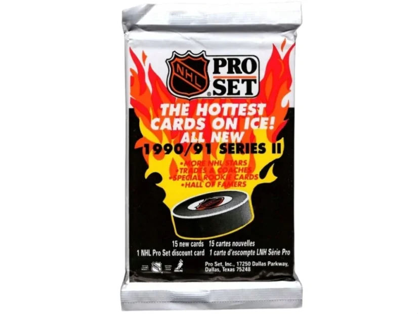 1990-91 Pro Set Series 2 hokejový balíček – originální NHL karty z 90. let s hráči a trenéry