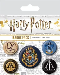 Set odznaků Harry Potter Bradavice