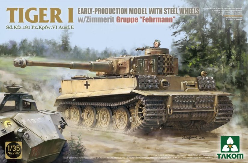 1:35 Tiger I Sd.Kfz.181 Pz.Kpfw.VI Ausf.E - Early-Production Model With Steel Wheels And Zimmerit, Gruppe 'Fehrmann'