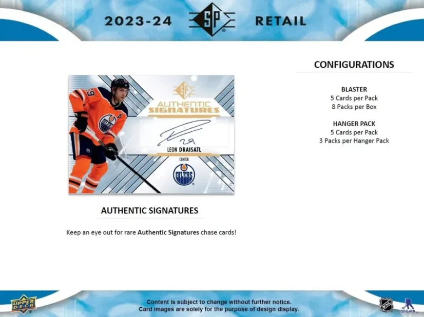 2023-24 Upper Deck SP Hockey Blaster Box