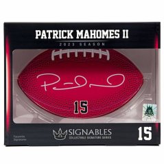 Patrick Mahomes II NFL – fotbalová memorabilie 14 cm- Signature