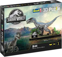 Detail hlavy raptora Blue – 3D puzzle s realistickým potiskem