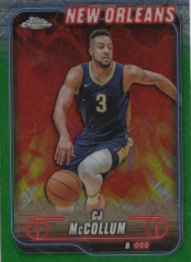 CJ MCCOLLUM 2024-25 Topps Chrome Refractor Green 068/99