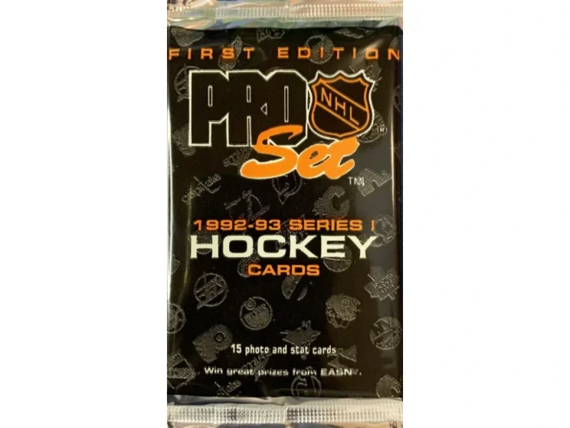 1992-93 Pro Set Series 1 balíček hokejových karet – originální NHL retro edice z 90. let