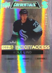 COLE LIND 21-22 UD CREDENTIALS-DEBUT TICKET ACCES 194/999