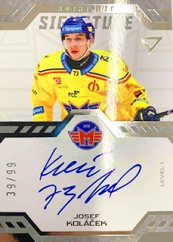Josef Koláček – SportZoo Tipsport ELH 2024-25 Série II Authentic Signature 39/99 – podpisová karta hráče HC Motor České Budějovice