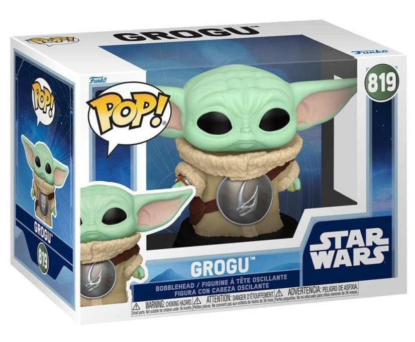 Funko Pop! Star Wars – The Mandalorian & Grogu: Grogu with Crest #819