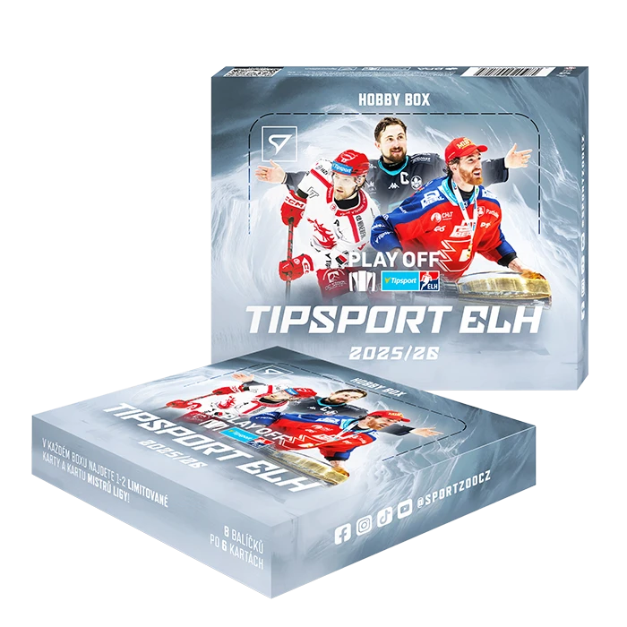 Hobby box - hokejové kartičky Tipsport ELH 2025/26 Play Off Hobby box - hokejové kartičky Tipsport ELH 2025/26 Play Off