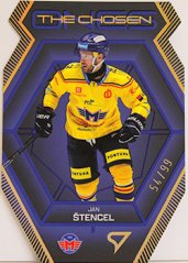 Jan Štencel – SportZoo Tipsport ELH 2024-25 Série II The Chosen Ones Die Cut 54/99 – limitovaná výseková karta HC Motor České Budějovice