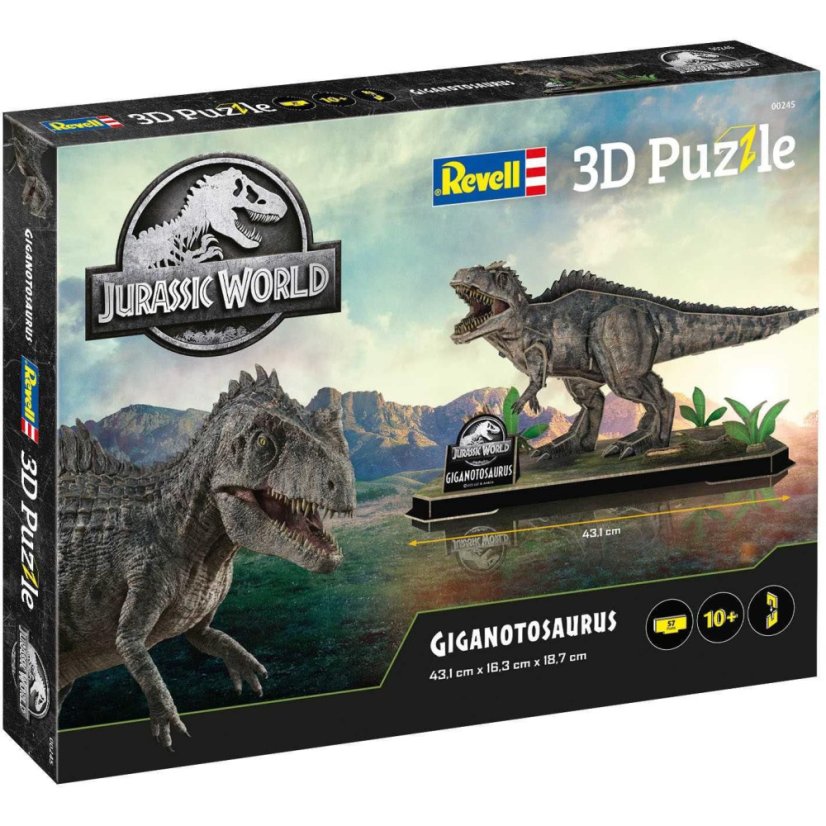 Detail hlavy Gigantosaura – 3D puzzle Jurassic World