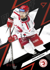 MICHAL KOVAŘČÍK SportZoo ELH 2025/26 Play Off Moment Ruby Red 04/25