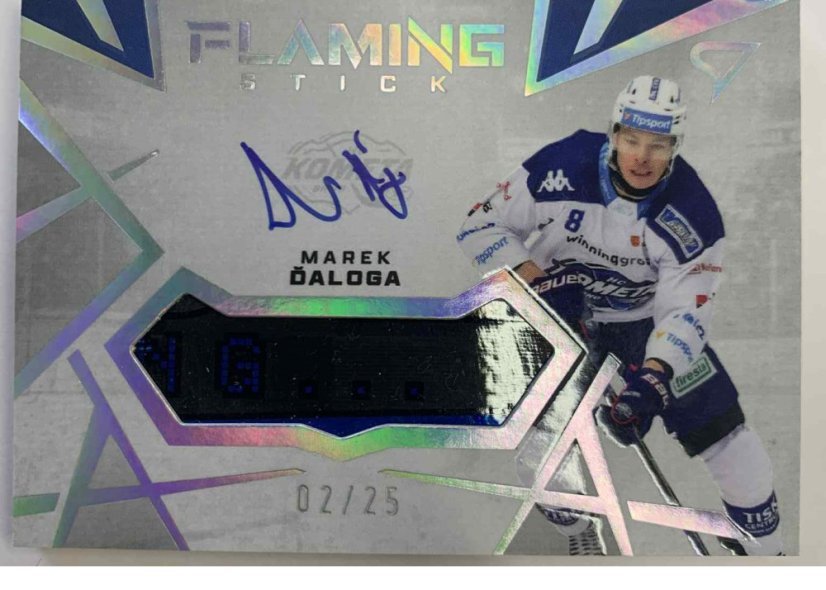 MAREK ĎALOGA 24-25 SportZoo Série1 Tipsport ELH FLAMING STICK AUTO 02/25