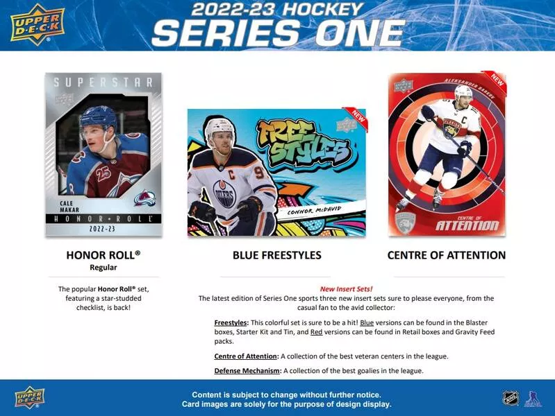 2022-23 Upper Deck Series 1 Hockey TIN Box