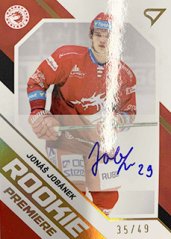 Jonáš Jobánek – SportZoo Tipsport ELH 2021-22 Série II Rookie Premier 35/49 – limitovaná karta nováčka HC Oceláři Třinec