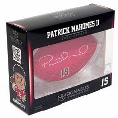 Patrick Mahomes II NFL – fotbalová memorabilie 14 cm- Signature