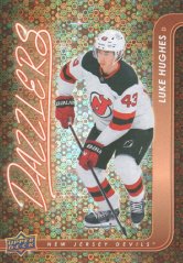 LUKE HUGHES 24-25 UD Hockey Série2 DAZZLERS Orange