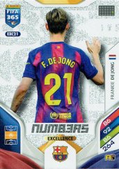 FRENKIE DE JONG PANINI FIFA 365 Adrenalyn XL 2026 Numb3rs