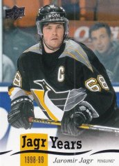 Sběratelská karta JAROMÍR JÁGR ze série 18-19 UD Ser. 1 YEARS. Originální produkt UpperDeck. Kód: JJ9