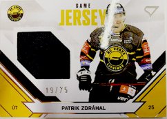 Sběratelská karta Patrik Zdráhal – Game Jersey 19/75 z edice SportZoo Tipsport ELH 2021-22 Série II.