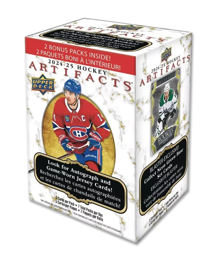 2024-25 Upper Deck Artifacts Blaster Box. boxy upper deck za nejnižší ceny