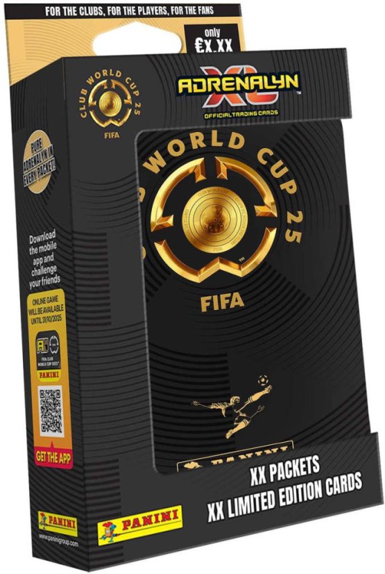 PANINI FIFA Club World Cup 2025 Adrenalyn XL MiniTin – plechová krabička s fotbalovými kartami
