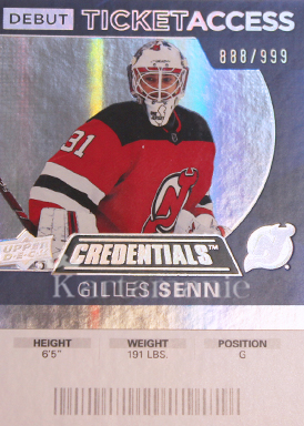 GILLES SENN 21-22 UD Credentials TICKET ACCES 888/999
