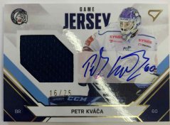 PETR KVÁČA 21-22 SportZoo Série2 Tipsport ELH Game Jersey Auto 16/25